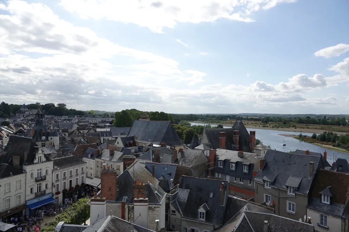 Rooftops of Amboise seen from the castle on a Loire Valley castle tour