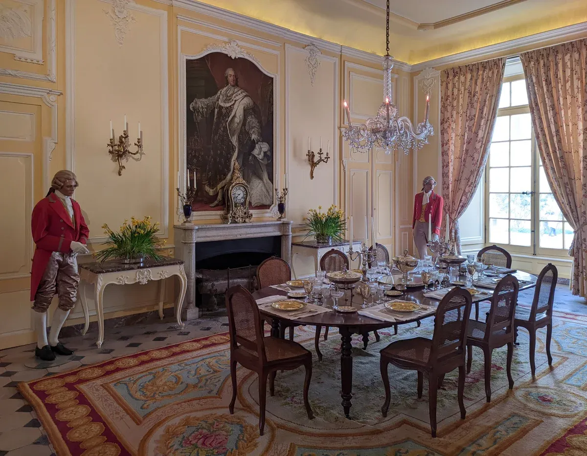 Dining room interior at Château d'Ussé on a Loire Valley castle tour