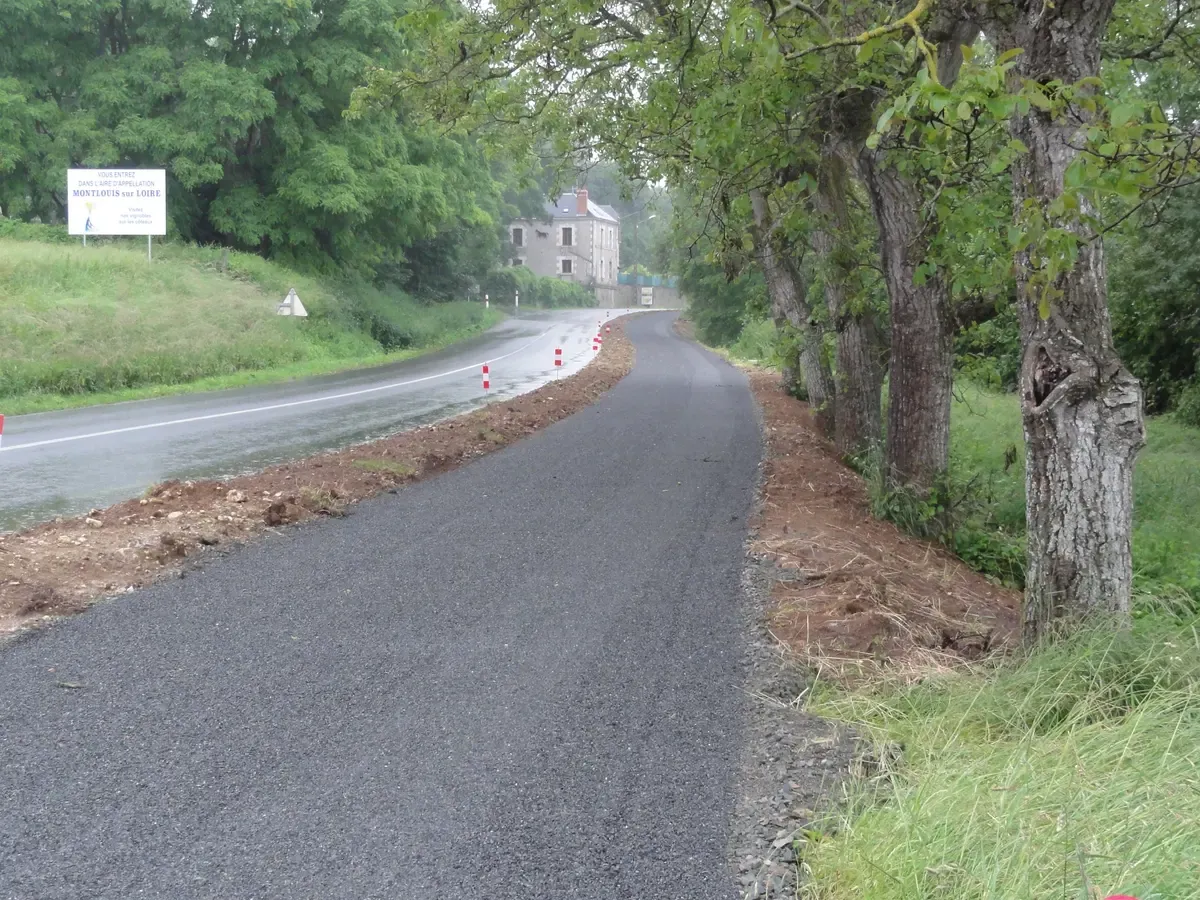 Loire à Vélo cycle route near Lussault-sur-Loire on a Loire Valley castle bike tour